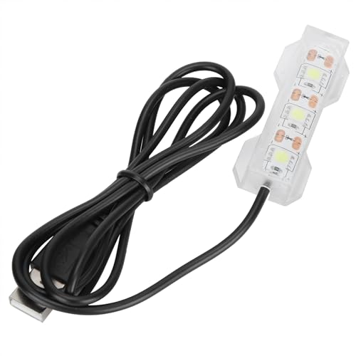 Zerodis Small Underwater Aquarium Light, Lightweight Water Plant LED Light Freshwater Fish Tank Lamp Aquarium Accessories Fit for Office Desktop Decorations USB Charging 6X 2cm