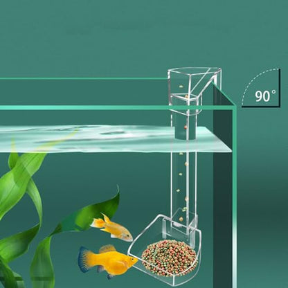 300MM Aquarium Feeding Tube Fish Feeder Tube Clear Acrylic Shrimp Feeding Tube with Hooks and Suction Cups for Aquarium Fish Tank Feeder - size: Aquarium Fish Tank Feeder-300mm