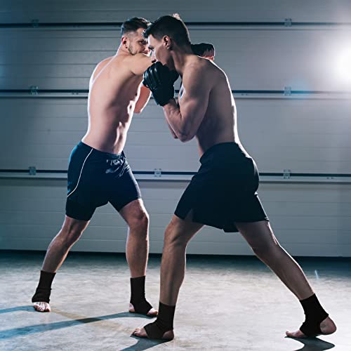 Geyoga 2 Pairs Muay Thai Ankle Support Compression, L - color: Black, size: L