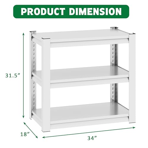 34"W Multipurpose Heavy Duty Metal Aquarium Stand with Adjustable Shelf, 3-Tier Adjustable Reptile Tank Stand, Fish Tank Rack with Protective Foot Pads, Open Back Storage Shelf for Office,Living Rooms