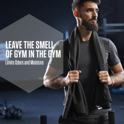 VENTURE 4TH Quick Dry Microfiber Towel for Camping & Gym - Black Large - color: Black, size: 60.00" x 31.50"