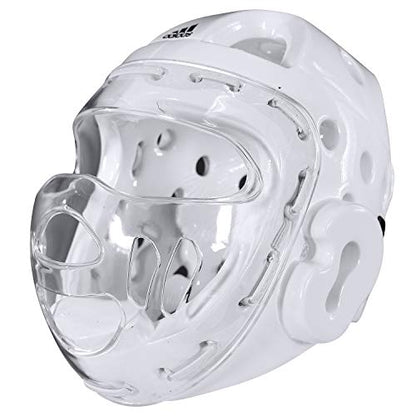 adidas Martial Arts Taekwondo Headgear with Face Shield - color: White, size: X-Large