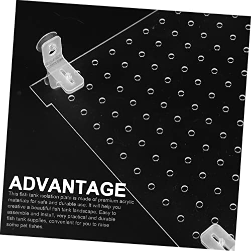 DIY Acrylic Fish Breeding Divider Board Aquarium Separator for Fish Tanks Durable Transparent Isolation Panel with Suction Cups for Betta and Guppy Care
