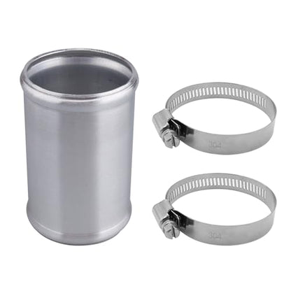 AC PERFORMANCE 2.5" (63mm) OD Aluminum Alloy Hose Joiner Silicone Pipe Connector Bead, 4" Length with 304 SS Clamps - size: 2.5" (63mm)
