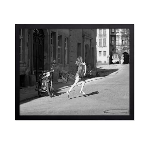Monem Art Vintage Guitar Street Photography Print - Black and White Retro Urban Music Poster - Wall Decor for Living Room, Bedroom, Office or Studio - 12x16 Unframed Wall Art by Dieter Matthes - color: Style-07, size: 12"L x 16"W
