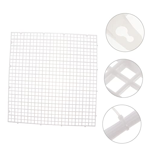 Garneck 1set Aquarium Isolation Grid Panel Fish Tank Divider Suction Cups Easy Installation for Fish Breeding and Mixed Aquatic Environments Clips