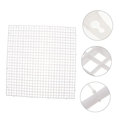 Garneck 1set Aquarium Isolation Grid Panel Fish Tank Divider Suction Cups Easy Installation for Fish Breeding and Mixed Aquatic Environments Clips