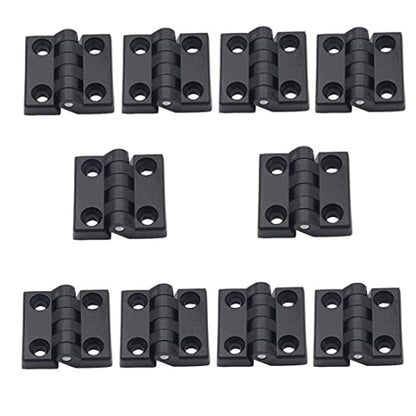 Hinge1.97 /50mmx50mm Black Plastic Cabinet Door Reinforced Ball Bearing Hinge -10pcs