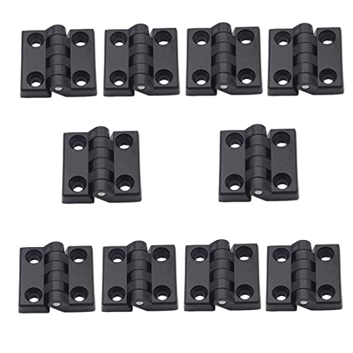 Hinge1.97 /50mmx50mm Black Plastic Cabinet Door Reinforced Ball Bearing Hinge -10pcs