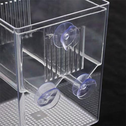 Baby Fish Breeding Box Clear Isolation Aquarium Hatchery Incubator with Suction Cups for Newborns Shrimp Fish Hatchery