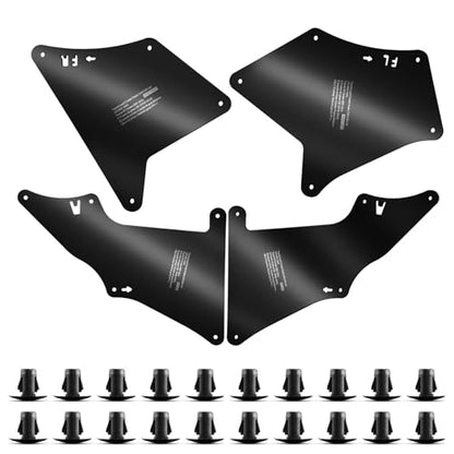 Splash Guard Fender Liners Shield with Clips | Premium PVC material. Precise fit for 4Runner 03-09, FJ Cruiser 07-14, Prado 03-19. Shields mud, water, debris. - color: for Toyota 4Runner (2003-2009), FJ Cruiser