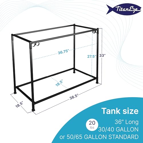 65 Gallon Double Aquarium Stand (2 Stands in 1), Fish Tank Stand, Bird Cage Stand, 38.5" W x 33" H x 18.5" D