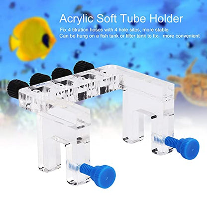 Fixture Holder, Aquarium Choice Soft Tube Fixture Holder, Acrylic Aquarium Soft Tube Fixture Holder for Holding Dosing Pump Soft Hose