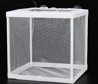 Fish Nursery for Aquarium-Fish，16 x 14 x 15cm Aquarium Fish Breeder Box, Hatching Box, Juvenile Fish Spawning Incubator, Water Isolation Net Hatchery、Fish Isolation Box (Square-no partition) - color: square-no partition