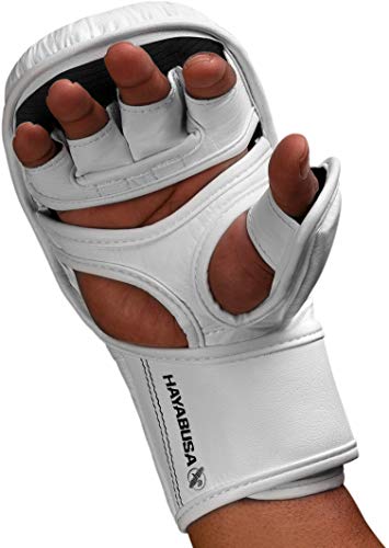 Hayabusa T3 MMA Sparring Gloves - color: White/Black, size: Small