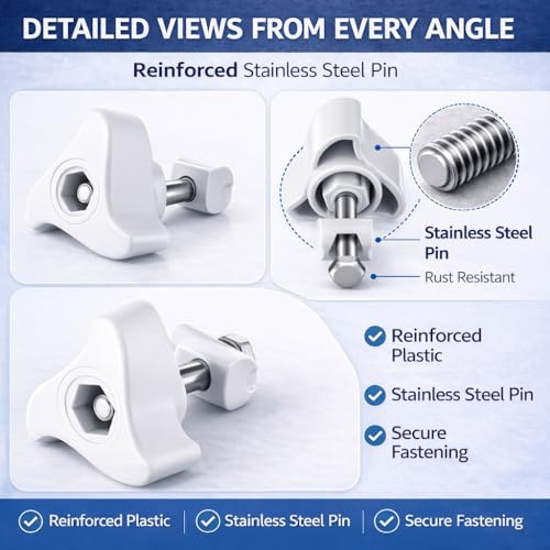 4 Pack A20215 Replacement Parts Compatible with Fluval Canister Filters, Lid Fastener Compatible with Fluval FX6 FX5 FX4 FX2, Includes 4 Fasteners & 8 Barrel Nuts, Secure Fit and Long Lasting - size: 4 PACK