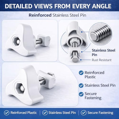 4 Pack A20215 Replacement Parts Compatible with Fluval Canister Filters, Lid Fastener Compatible with Fluval FX6 FX5 FX4 FX2, Includes 4 Fasteners & 8 Barrel Nuts, Secure Fit and Long Lasting - size: 4 PACK