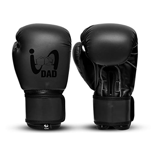 Ultimate - I Boxing Dad - Kids Boxing Gloves MMA Boxing Muay Thai Bag Work - color: Black, size: 4 Oz