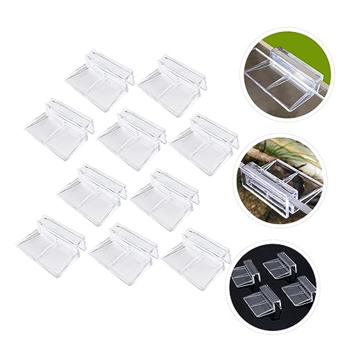 VANZACK Stable Performance Acrylic Material Aquarium Bracket 10pcs Clips for Lid Easy to Clean and