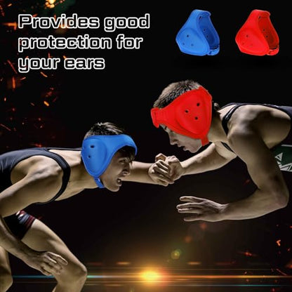 Jerify 2 Pcs Wrestling Headgear for Kid Youth, Blue,Red - color: Blue,Red