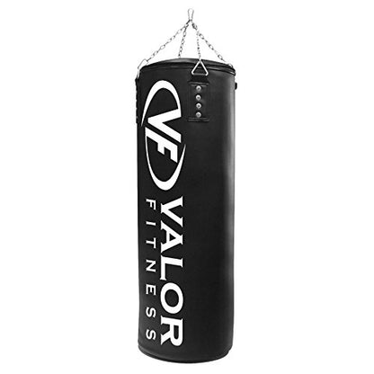 Valor Fitness Adjustable Heavy Punching Bag - Durable Hanging Boxing Bag 45 lbs with Max Fill Capacity of 80 lbs for Home Gym & MMA Training with Impact-Absorbing Foam Padding