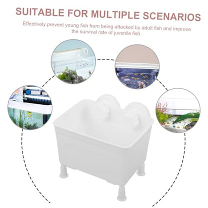 HANABASS 1Set Fish Breeding Box with Suction Cup Durable Aquarium Breeding Container for Fish Nursery Easy to Install Increases Survival Rate of Fry Fish Tank Design