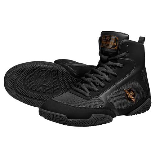Hayabusa Pro Boxing Lightweight Shoes | Boxing Shoes for Men and Women, Wrestling Shoes, Boxing Boots, Cross Training Shoes, Boxing Shoes Women,Boxing Training Shoes - color: Black, size: 7.5 Women/6 Men