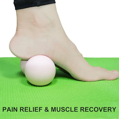 Hard Peanut Massage Ball, Double Ball Peanut Roller, 4.7″×2.4″, Pink - color: Pink