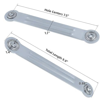Glider Bearing Arm Bracket Replacement, 4Pcs Silver, 9.9 Inch Length & 7.5 Inch Hole Center, Hardware Rocker Parts for Patio Glider, Garden Bench, and Chair Repair - color: Silver, size: L 9.9" x 7.5" Centers