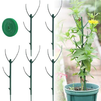 Stackable Monstera Plant Support, Garden Plant Support Stakes for Indoor Outdoor Plants, Climbing Plant Support Structures Plant Holder Stick Moss Pole for Support Tall Potted Plants (5, Green)