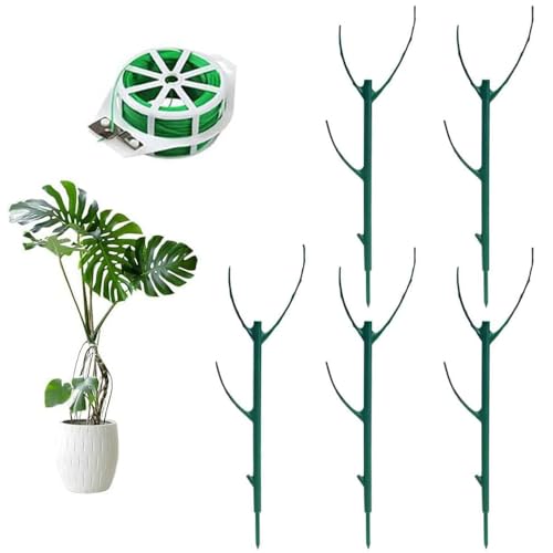Stackable Monstera Plant Support, 5 Pack Garden Plant Support Stakes for Indoor Outdoor Plants Climbing Plant Support Structures Plant Holder Stick Moss Pole for Support Tall Potted Plants