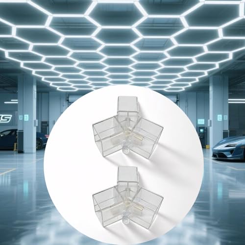 2 Pack Hexagon LED Garage Light Connectors, Y Honeycomb Light Tube Accessories, DIY Replacement Parts for Hexagon Garage Lighting System