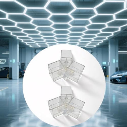 2 Pack Hexagon LED Garage Light Connectors, Y Honeycomb Light Tube Accessories, DIY Replacement Parts for Hexagon Garage Lighting System