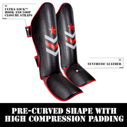 Revgear Premier Deluxe Shin Guard, Durable/Lightweight, MMA, Kickboxing - size: X-Large