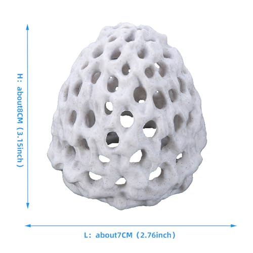 Shrimp Cave, Fish Tank Rocks with Suction Cup, Hollow & Multifunctional Fish Tank Accessories, Simulation Aquarium Decor for Home, Decoration