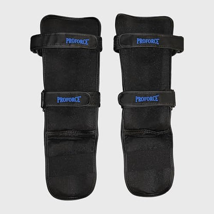 ProForce Martial Arts Combat Tactical Shin & Instep Guard - color: Black/Blue, size: Large
