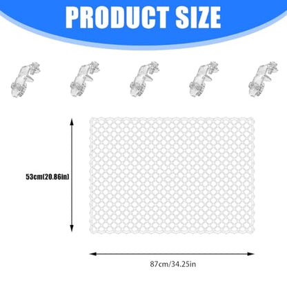 Invisible Anti Jump Netting for Fish Tanks Includes 5 Mounts Clear Covers Aquarium Covers Screen Jump Guard Net