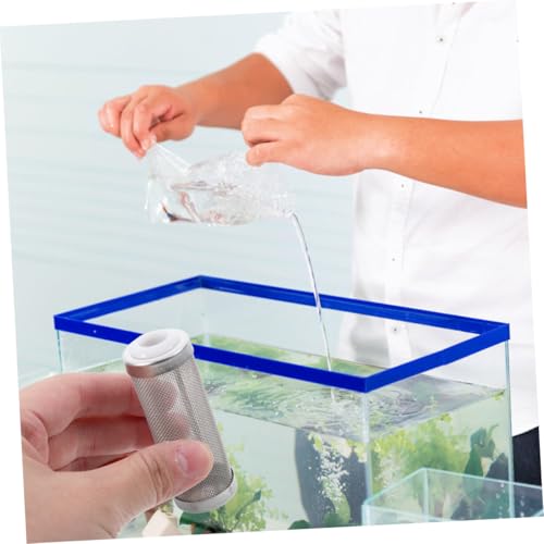 COLLBATH Aquarium Intake Strainer Stainless Steel Mesh Protector Inlet Tube Guard for Fish and Shrimp Safety Water Filtration and Oxygenation for Fish Tanks