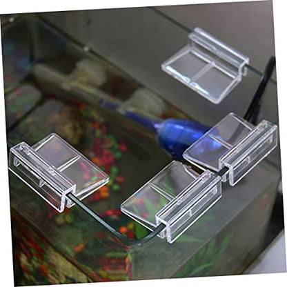 Happyyami Fish Tank Lid Aquarium Cover Bracket 10pcs Plastic Aquarium Support Frame 5-6mm Glass