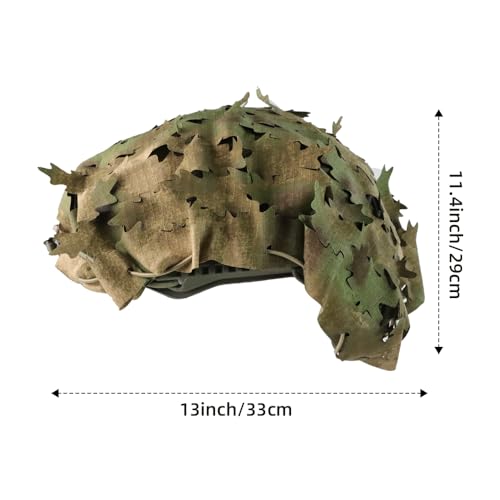 Tactical Helmet Cover Breathable Mesh Camo Camouflage Helmet Cover Great for Tactical Military Gear Combat Fast Helmet - color: FG