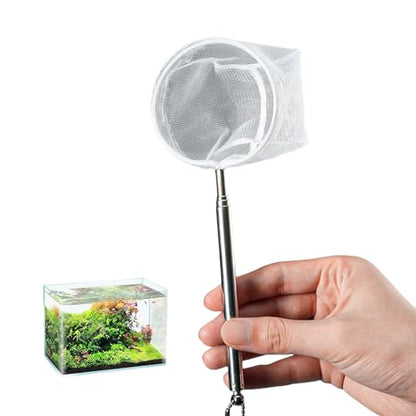 Extendable Fish Handling Tool with Ergonomic Grip Stable Construction Fishing Net for Aquariums and Fishtanks Fishtanks Net - color: Circular, size: Large
