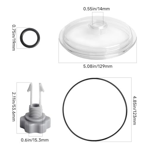 Replacement SF80110-1 Leaf Trap Cover w/Valve & O-Ring Compatible with Intex 12" Sand Filter Pump 2100 GPH – Fits SF80110-1/-2, 11823, SF15110, ECO15110-2, 26361CA/EH/W, 26337EH, 28645EG, 28948EH