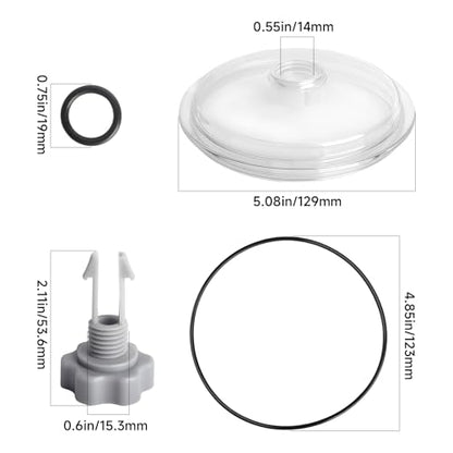 Replacement SF80110-1 Leaf Trap Cover w/Valve & O-Ring Compatible with Intex 12" Sand Filter Pump 2100 GPH – Fits SF80110-1/-2, 11823, SF15110, ECO15110-2, 26361CA/EH/W, 26337EH, 28645EG, 28948EH