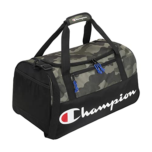 Champion Logo Duffel Bag, Cammo Ammo/Black, One-Size - color: Cammo Ammo/Black, size: One Size
