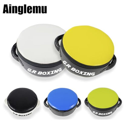 Custom Boxing Punch Shield, Round Punching Mitts, Taekwondo Pad, Focus Target for MMA Muay Thai Kickboxing Boxing Coaches & Training Equipment - color: Fluorescent Green