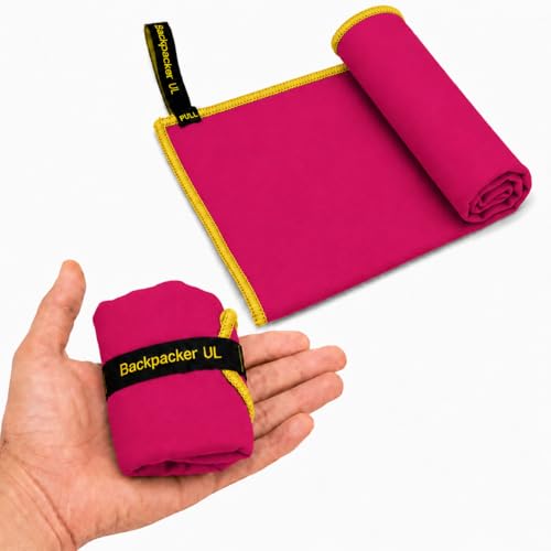 Backpacking Ultralight Quick Dry Microfiber Soft Fast Drying Hand and Face Towel Wash Cloth Camping Yoga Hiking Active Lifestyle Small (Magenta, Small) - color: Magenta, size: Small