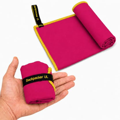 Backpacking Ultralight Quick Dry Microfiber Soft Fast Drying Hand and Face Towel Wash Cloth Camping Yoga Hiking Active Lifestyle Small (Magenta, Small) - color: Magenta, size: Small