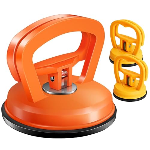 Heavy Duty Suction Cup for Glass/Tile/Mirror - 50lbs, Suction Cup for TV Screen Removal Tool/Window Replacement/Moving Furniture, 3 Pack