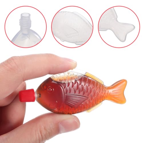 Abaodam Seasoning Containers 100PCS Bento Lunch Soy Sauce Case Container Vinegar Dispenser Bottles Plastic Condiment Bottles for Sushi Sashimi Salads Fish 8ml