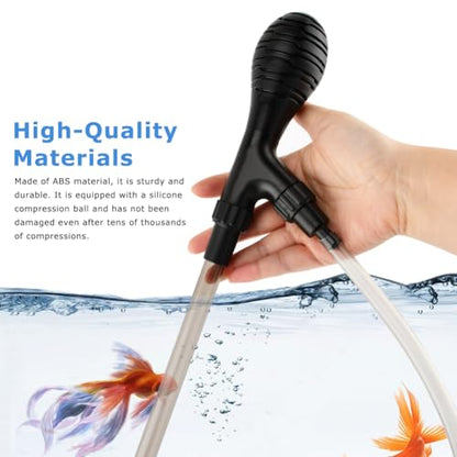 27 inch Fish Tank Cleaner Kit, Hose Silicone Airba g Fish Tank Water Changer Gravel Vacuum, Hand Pump Siphon, Fishes Tanks Glass Cleaner, Aquarium Cleaning Tools Water Changer